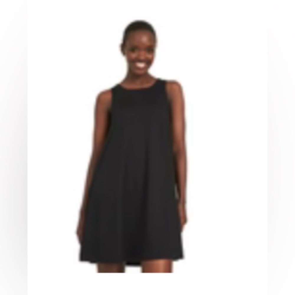 Solid sleeveless A-Line Dress